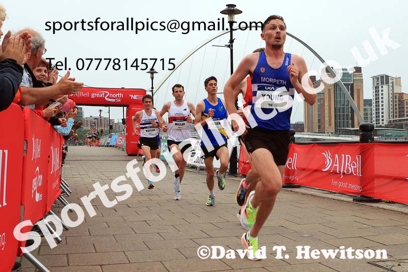 Mens 2024 UK Athletics 5k Road Champs., Newcastle/Gateshead Quayside.  Photo: David T. Hewitson/Sports for All Pics